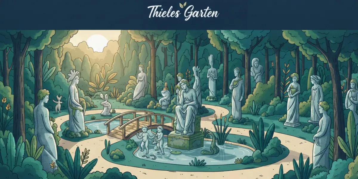 Panorama-Illustration von Thieles Garten Bremerhaven